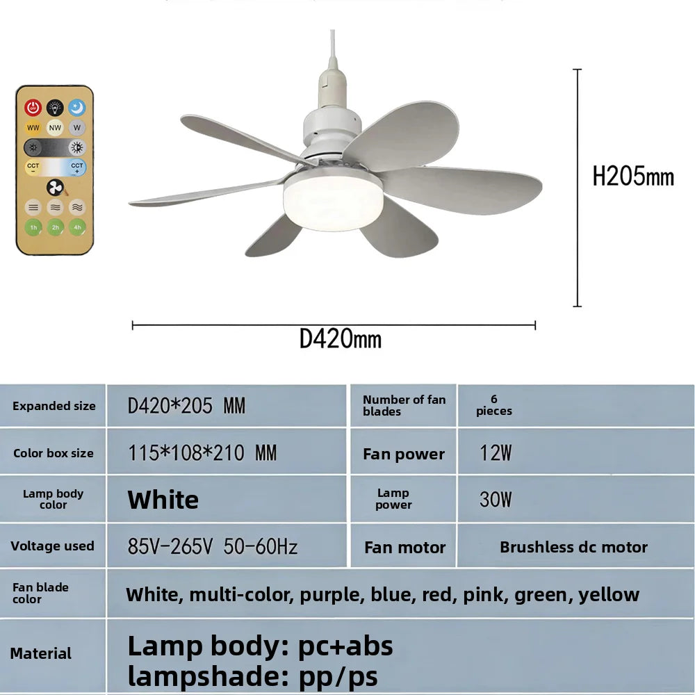 E27 Dimmable Ceiling Fan Light