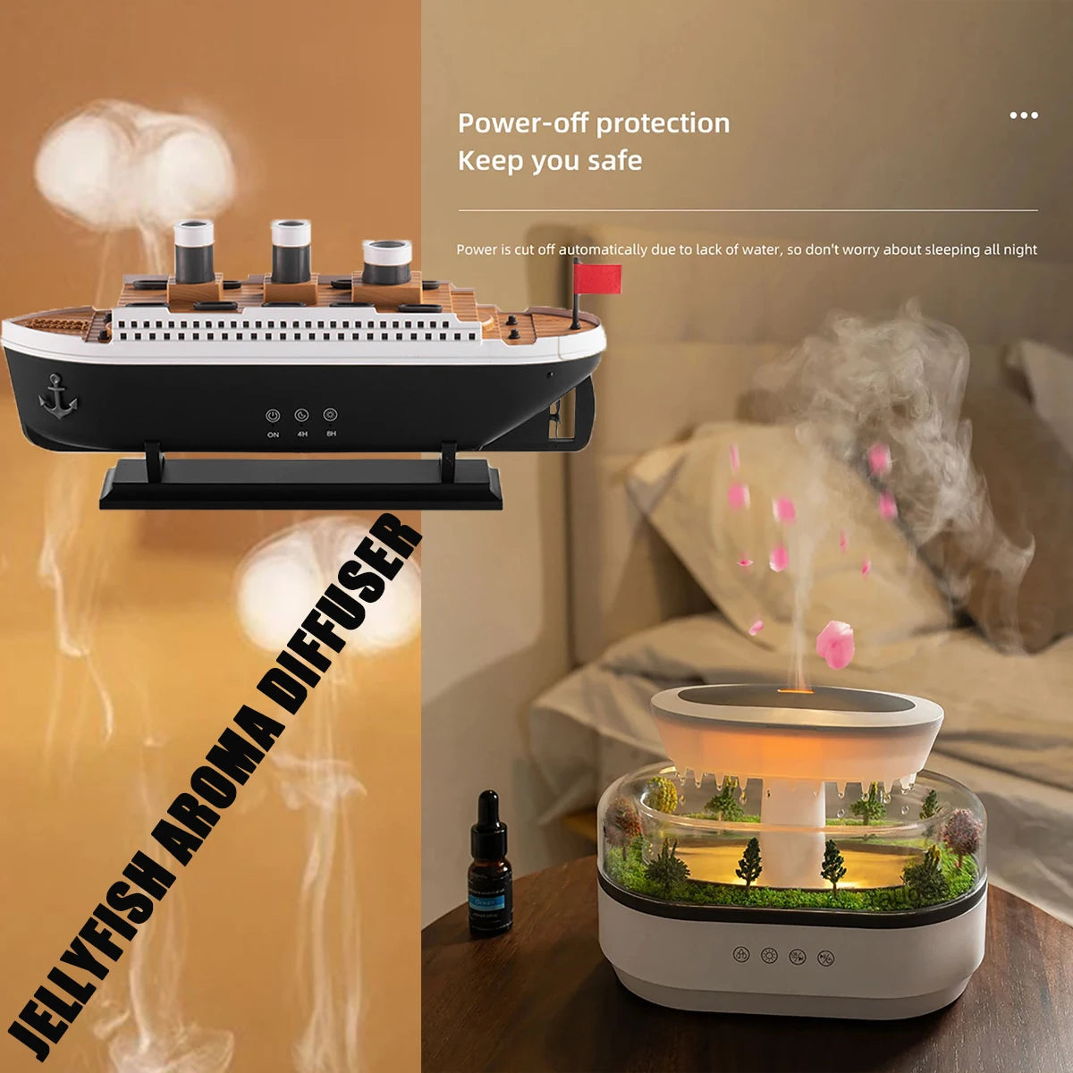 Color-Light Rain Cloud Aroma Diffuser