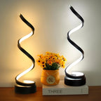 Spiral Motion-Sensor Dimmable LED Table Lamp