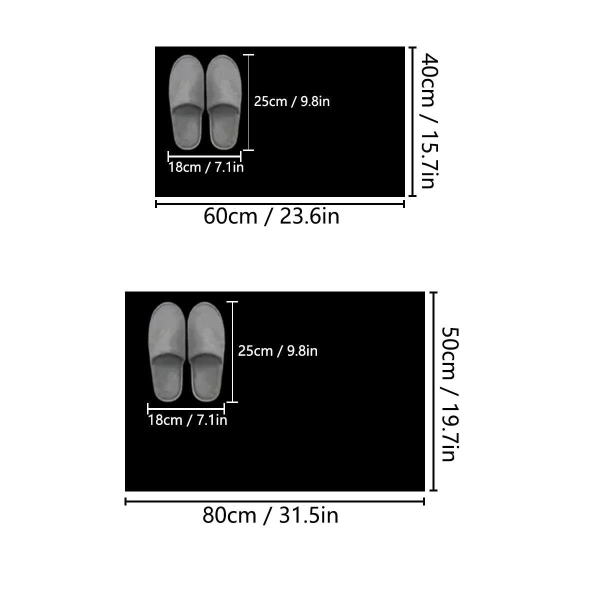 Diatomaceous Earth Bathroom Floor Mat Square Rubber Backing Non Slip Highly Absorbent Thick Rug for Toilet Entryway