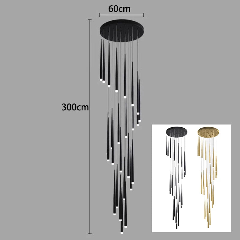 Modern Staircase LED Chandelier