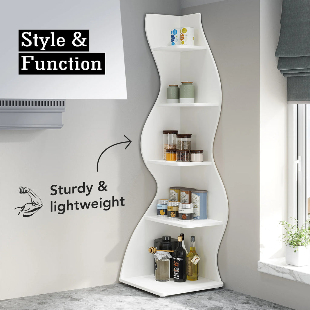 5-Tier Corner Bookshelf