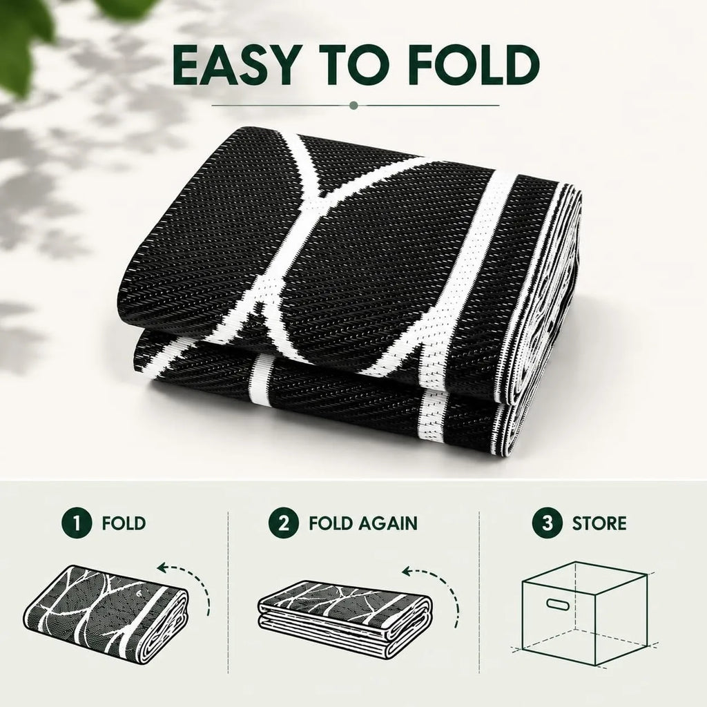 5×8 Reversible Waterproof Patio Rug