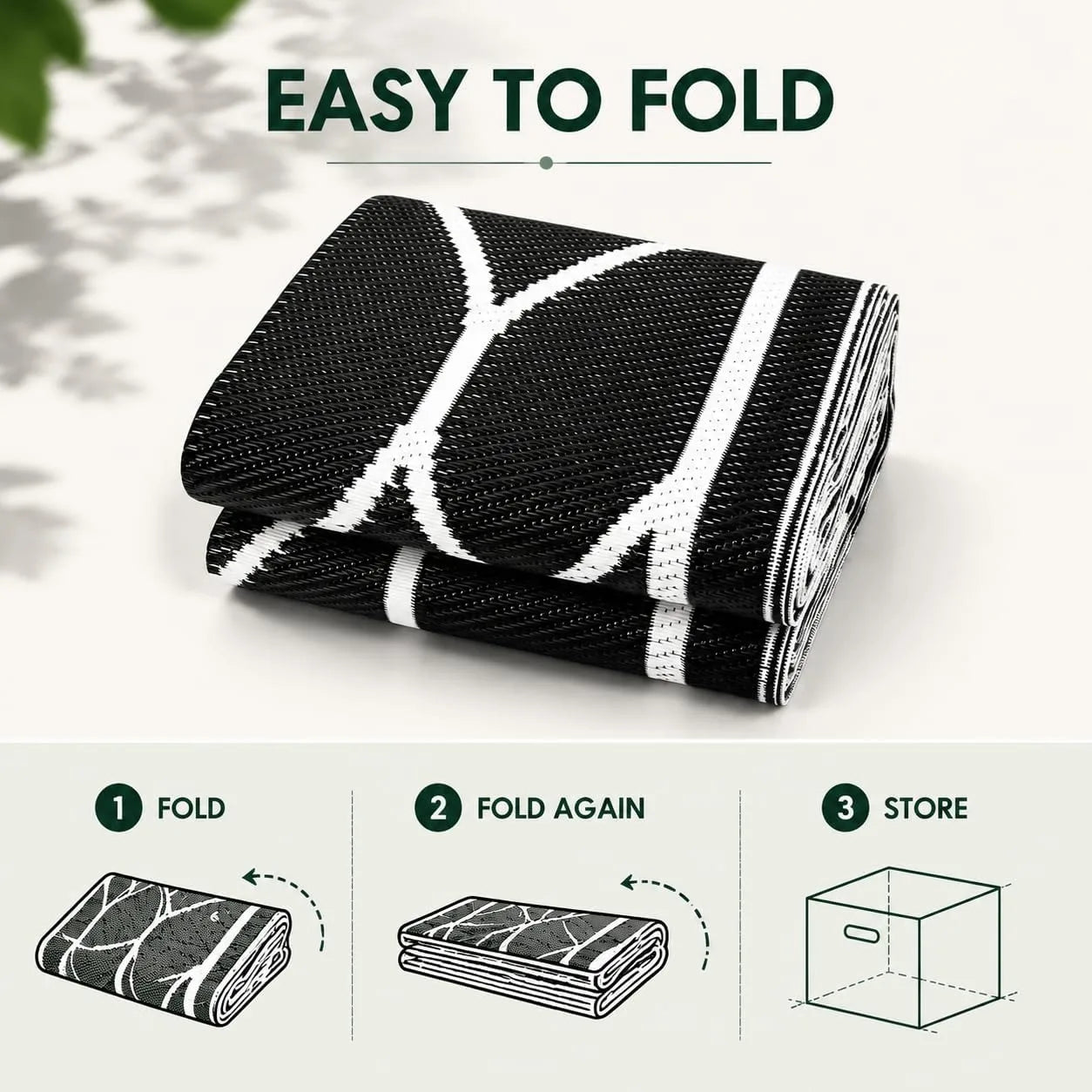 5×8 Reversible Waterproof Patio Rug