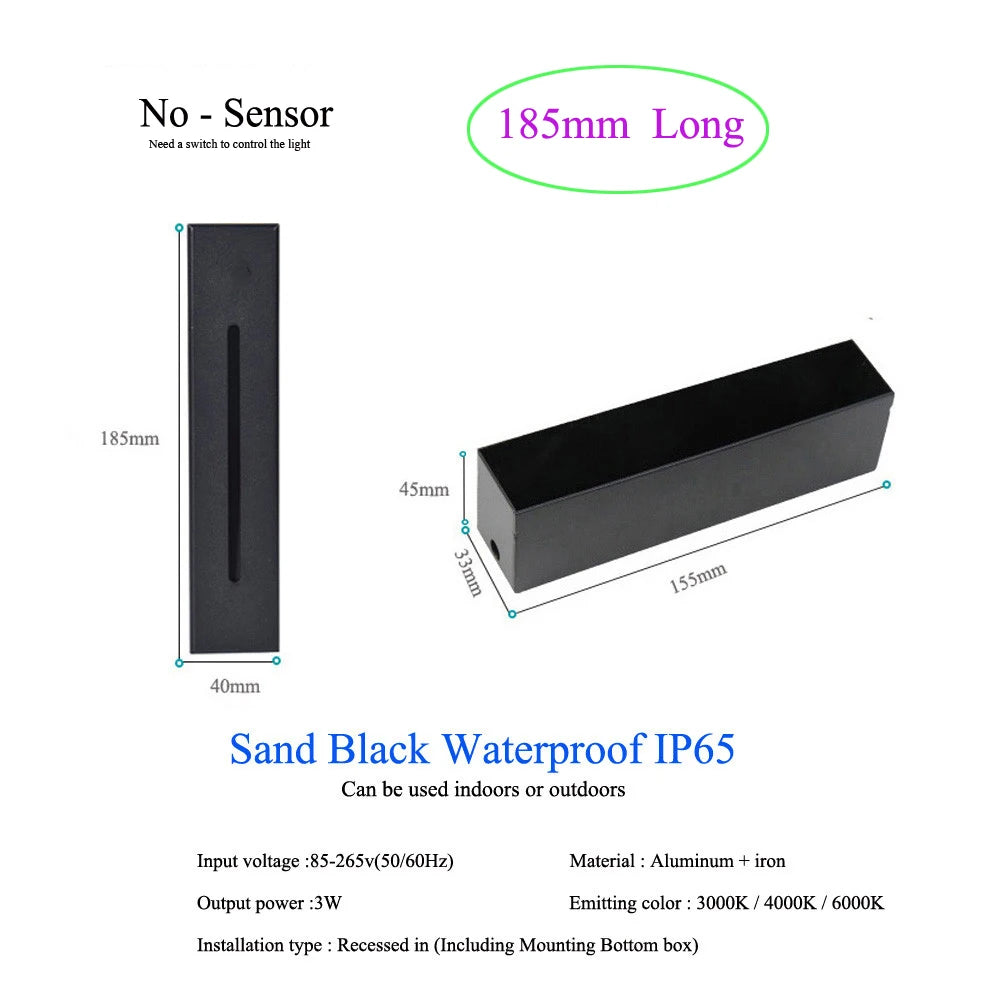 Night Motion-Sensor LED Wall Light
