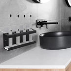 Toothbrush Holder Wall Mounted No Drill Bathroom Storage Rack with Mouthwash Cup Organizer for Electric Toothbru