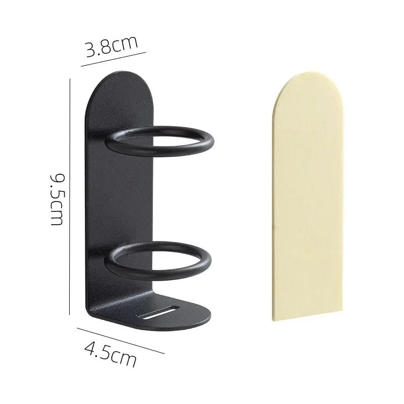 Traceless Wall-Mounted Electric Toothbrush Holder Punch-free Razor Circular Holders Storage Shelf Bathroom Toothbrush Organizer