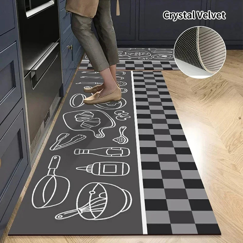 Crystal-Velvet Absorbent Kitchen Runner