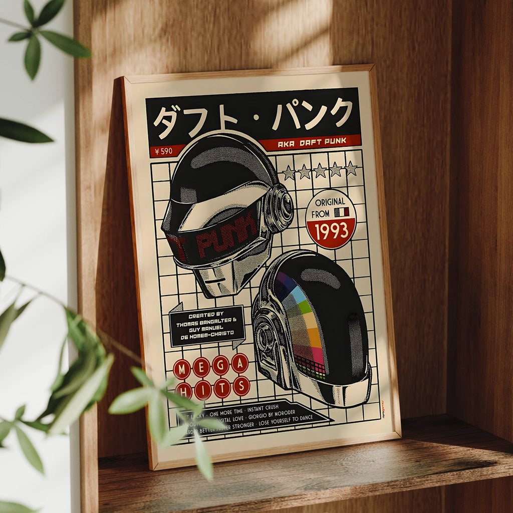 Retro Music Helmet Wall Art