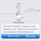 Black Remote-Control Ceiling Fan Light