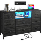 8-Drawer Media Dresser with Charging Station