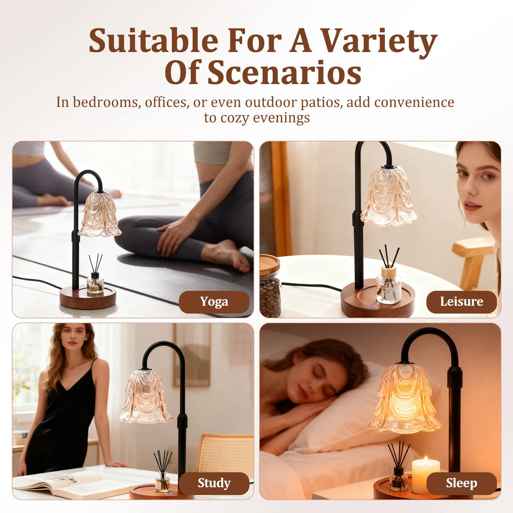 Floral Dimmable Candle Warmer Lamp