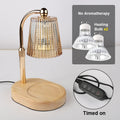 Glass-Shade Candle Warmer Lamp