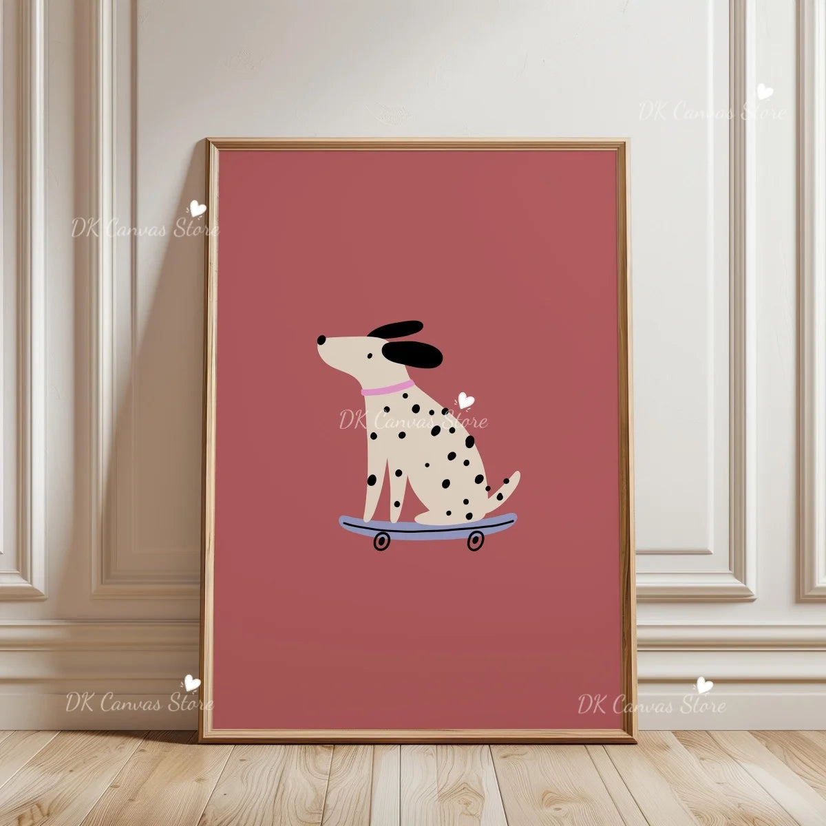 Skateboarding Dachshund Canvas Print