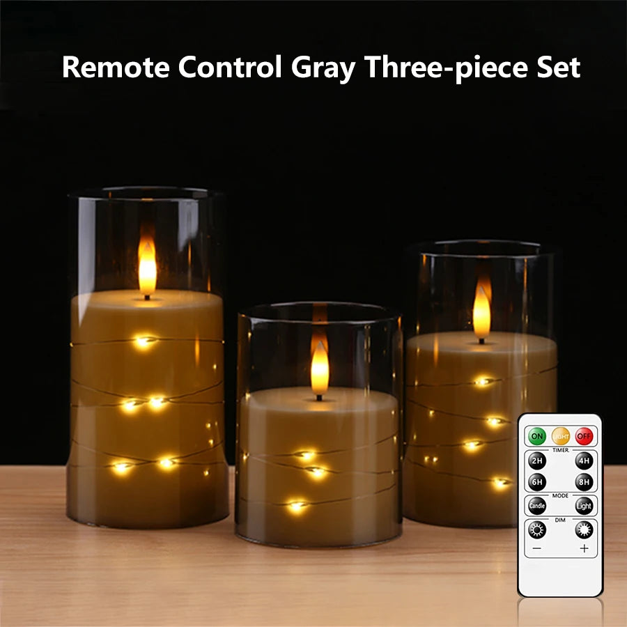 Starlight Flameless Pillar Candle Set