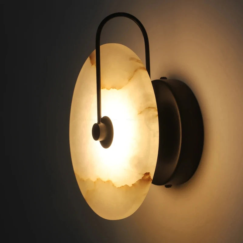 Circular Marble LED Wall Light