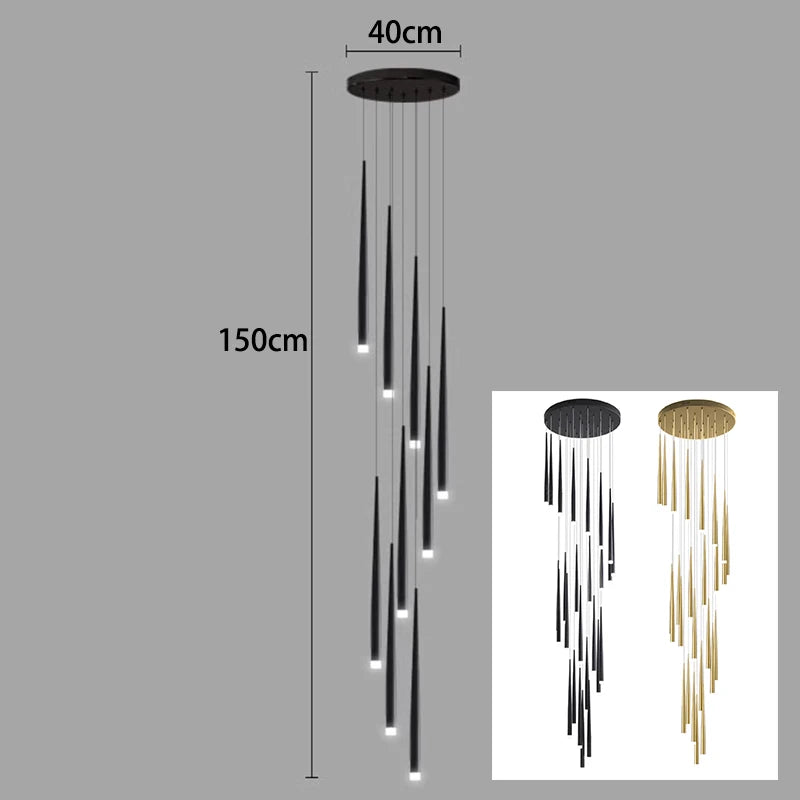 Modern Staircase LED Chandelier