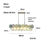 Murano Glass Dimmable LED Chandelier