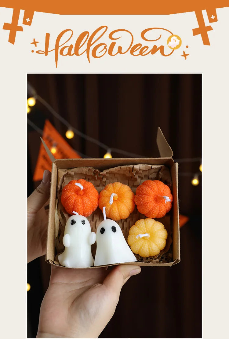 Halloween Ghost Candle Atmosphere Home Modeling Wax Set Ghost Premium Gifts Aromatherapy Home Decoration Gifts