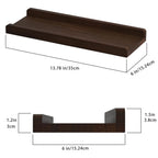 Rustic Wood Floating Shelves - Set of 2