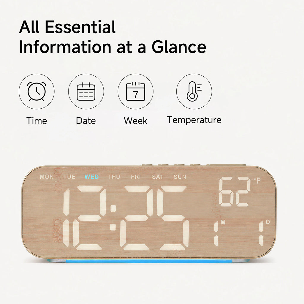 10-Inch Ambient LED Digital Alarm Clock