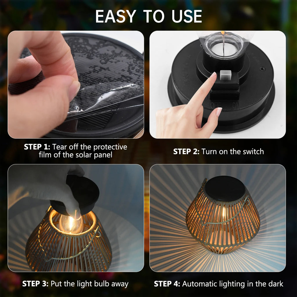 Boho Solar Waterproof Decorative Lantern