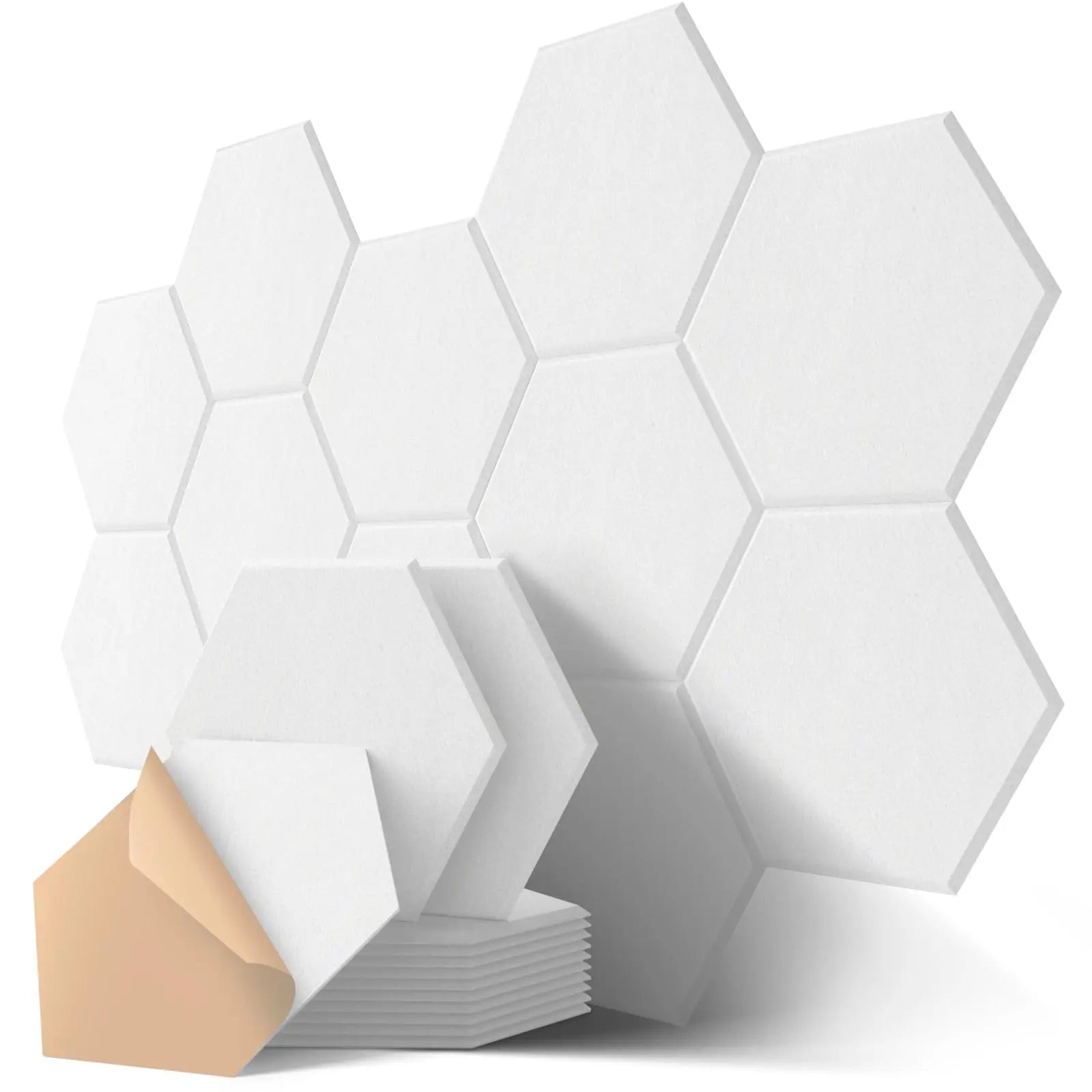 18-Pack Hexagonal Self-Adhesive Acoustic Panels