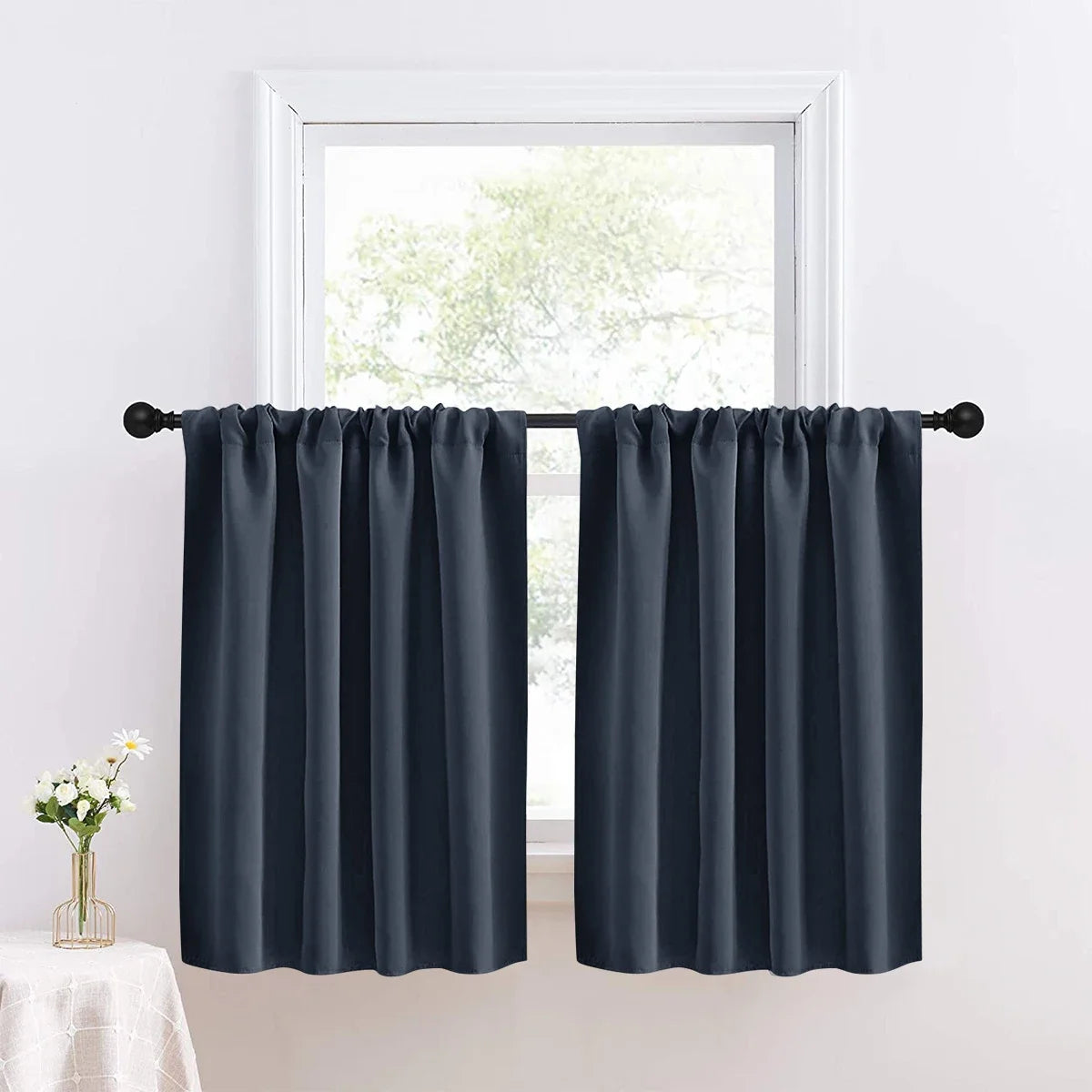 Short Blackout Kitchen & Bathroom Curtain