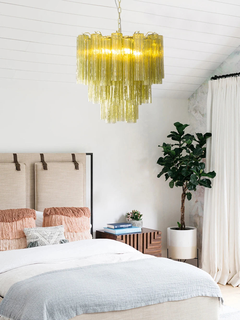 Art Glass Dimmable LED Chandelier