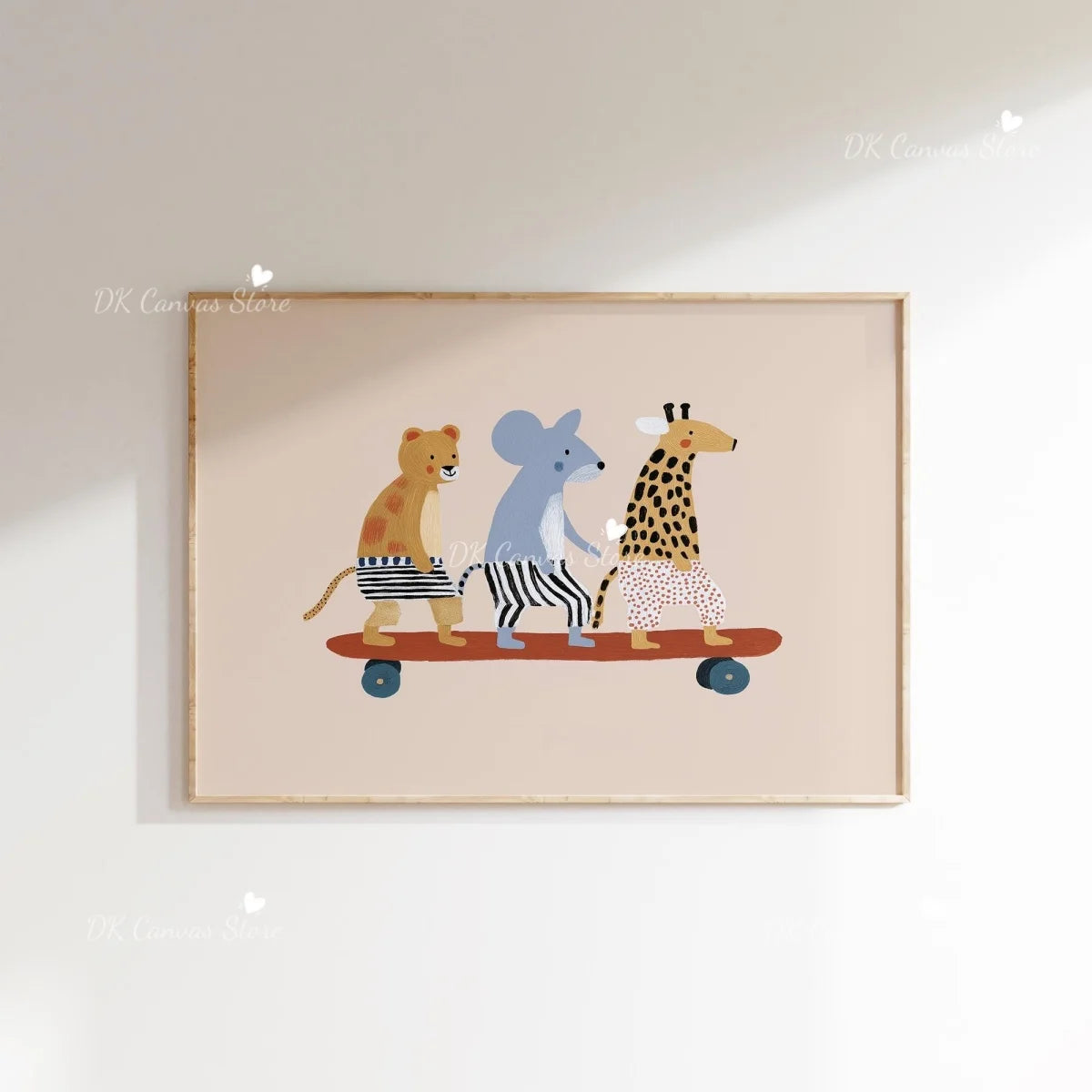 Skateboarding Dachshund Canvas Print