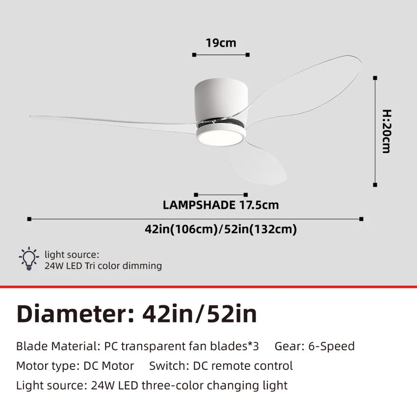 Restaurant Ceiling Fan with Light