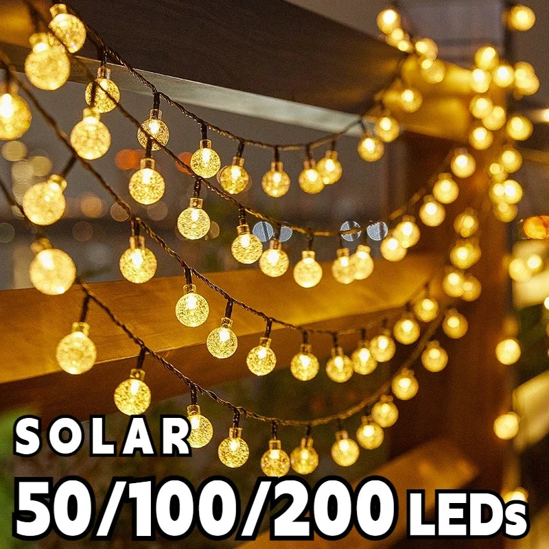 Crystal Solar Waterproof Outdoor String Lights