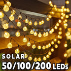 Crystal Solar Waterproof Outdoor String Lights