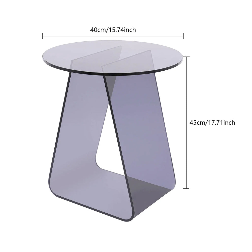 Clear Acrylic Round Side Table