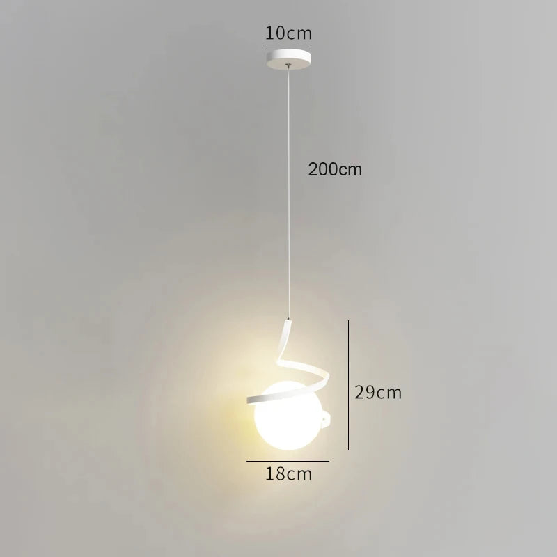 Modern LED Pendant Lights Indoor Lighting Glass Hanging
