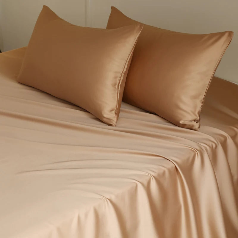 100% Silk Bed Sheet Set Luxury Mulberry Silk Bedding Sets Twin Full Double Queen King Size Fitted Sheet Flat Sheet Pillowcase