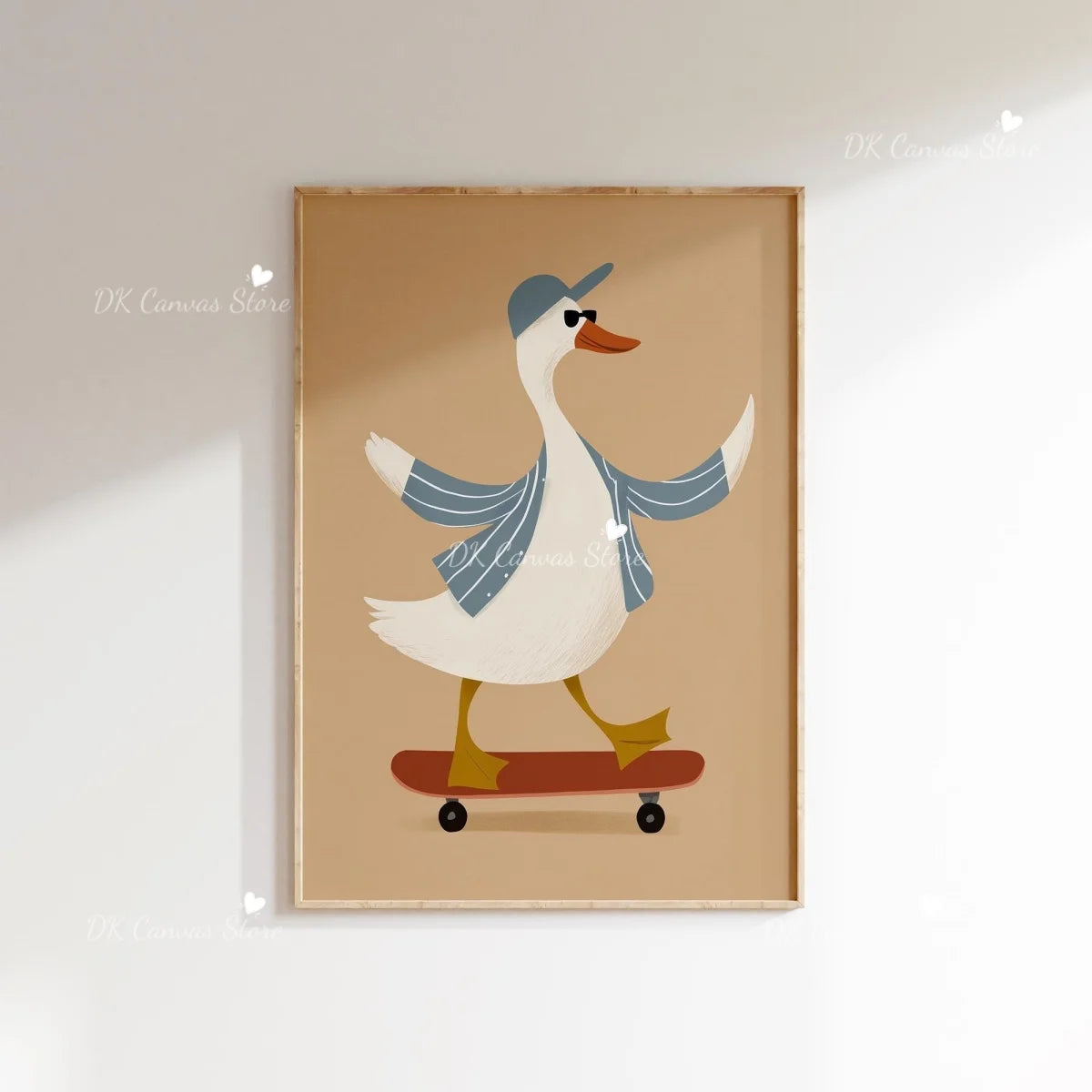 Skateboarding Dachshund Canvas Print