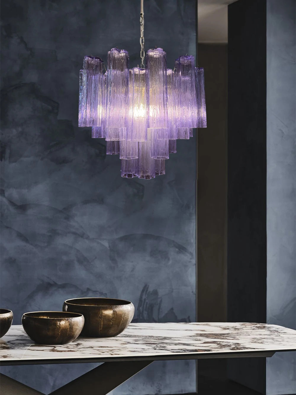 Art Glass Dimmable LED Chandelier