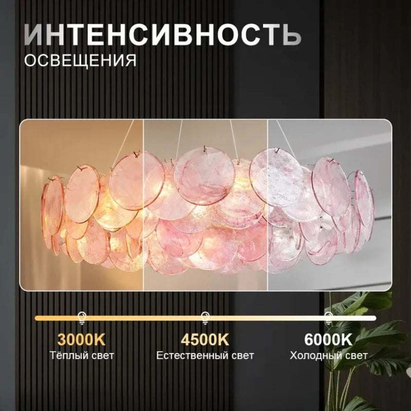 Multicolor Glass Lobby Chandelier