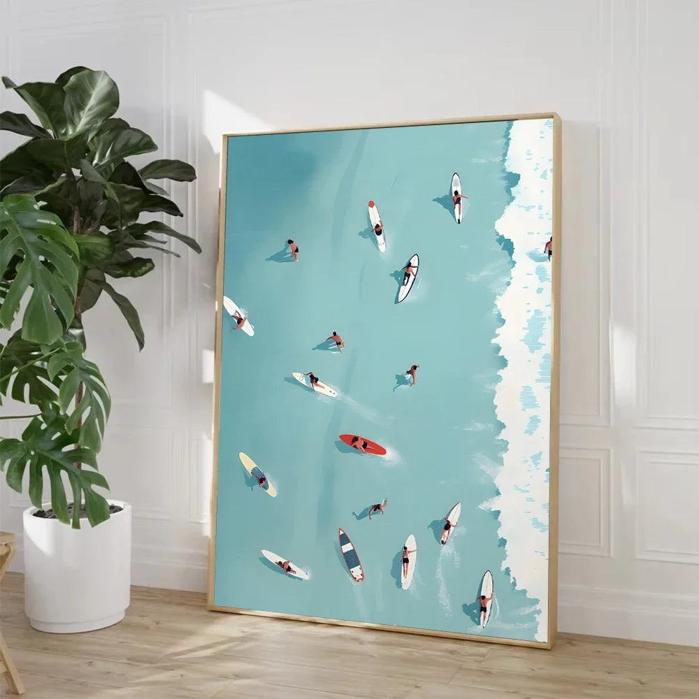 Summer Poolside Canvas Wall Art — WESTMERE