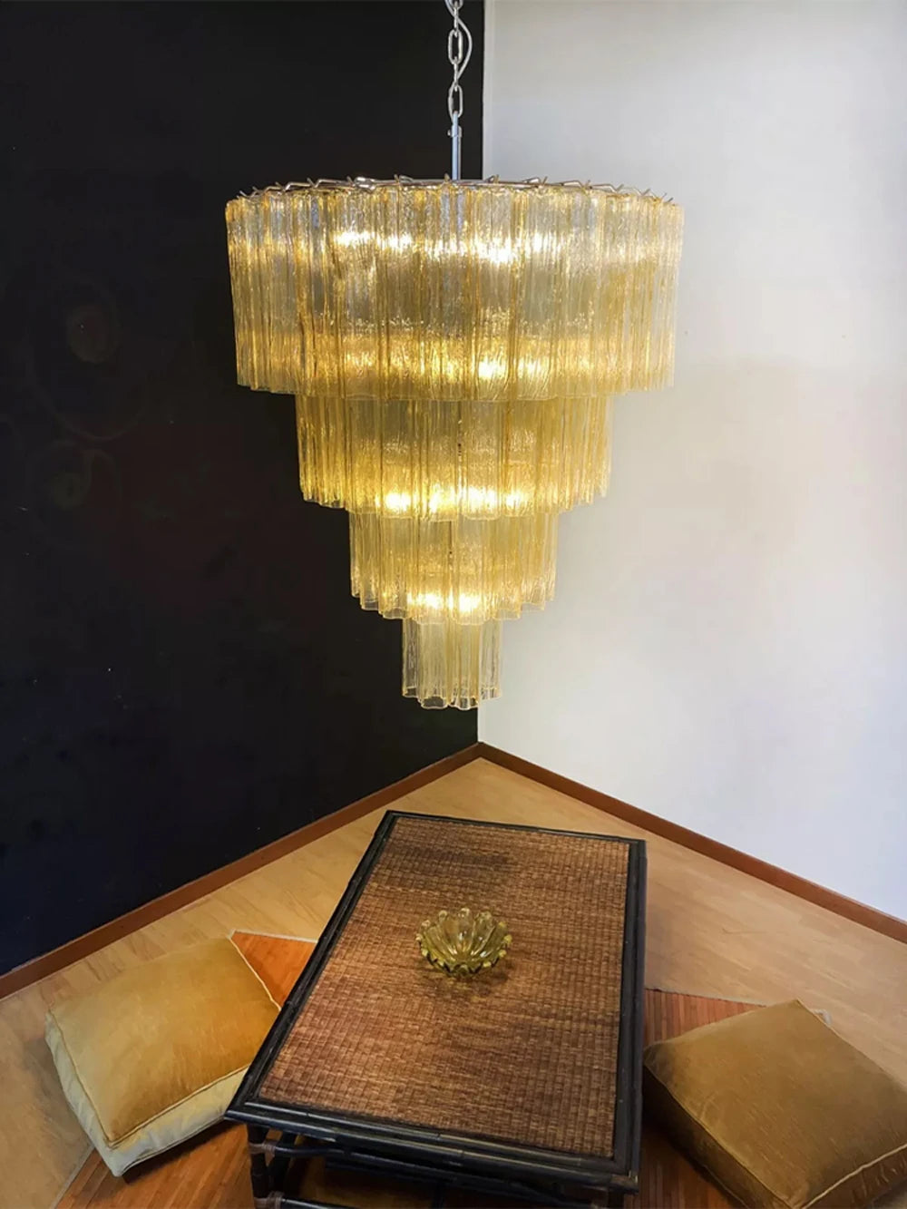 Art Glass Dimmable LED Chandelier