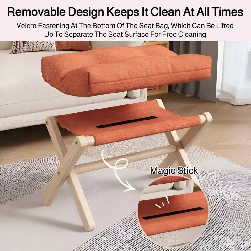 Folding Upholstered Footstool