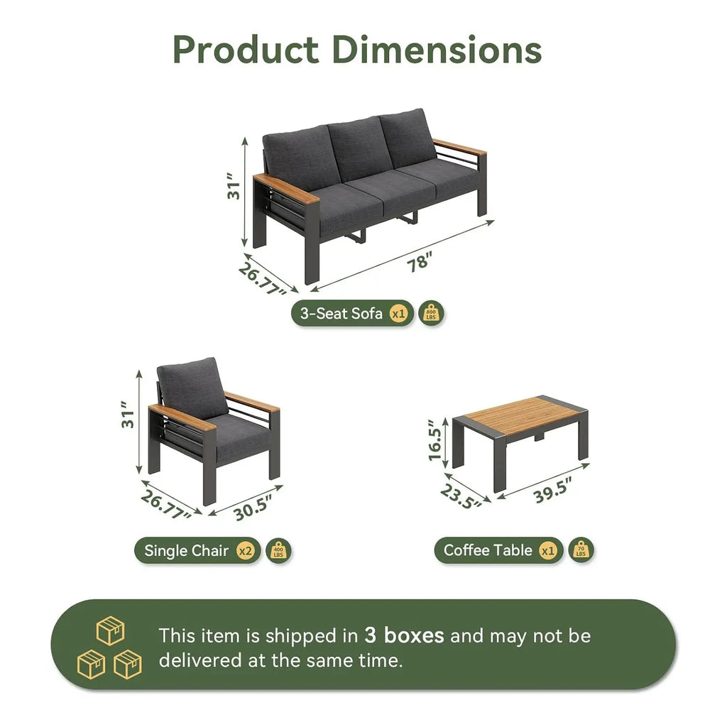 Aluminum Patio Conversation Set