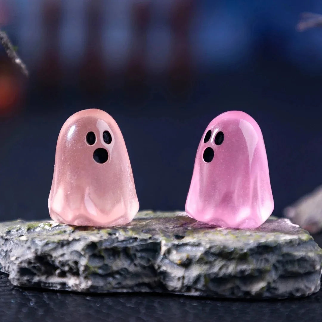 Glow-in-the-Dark Mini Ghost Figurine Set