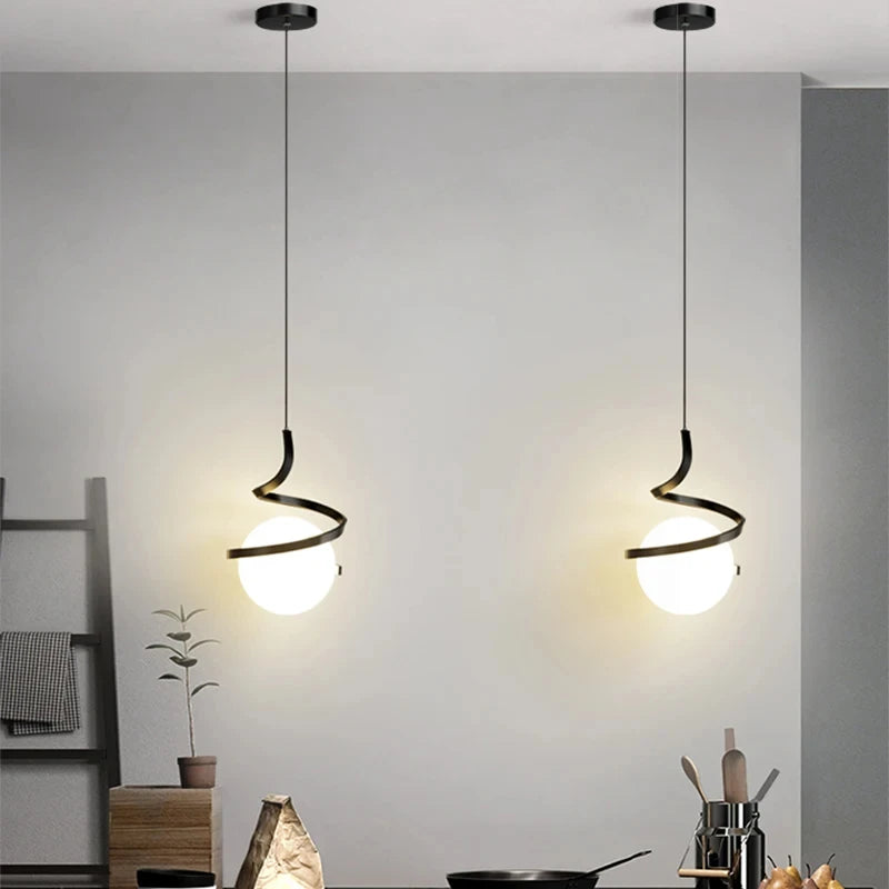 Modern LED Pendant Lights Indoor Lighting Glass Hanging
