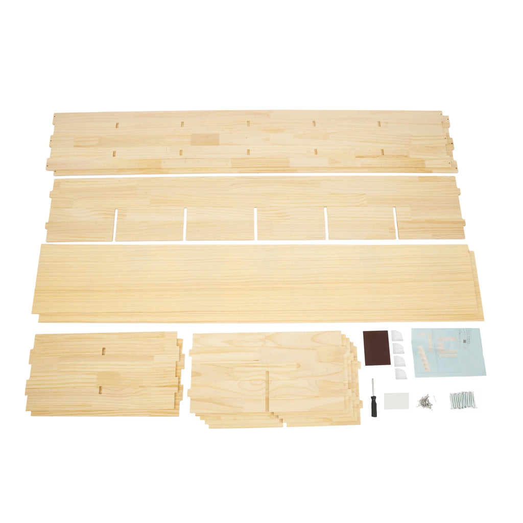 12-Cube Solid Wood Bookcase