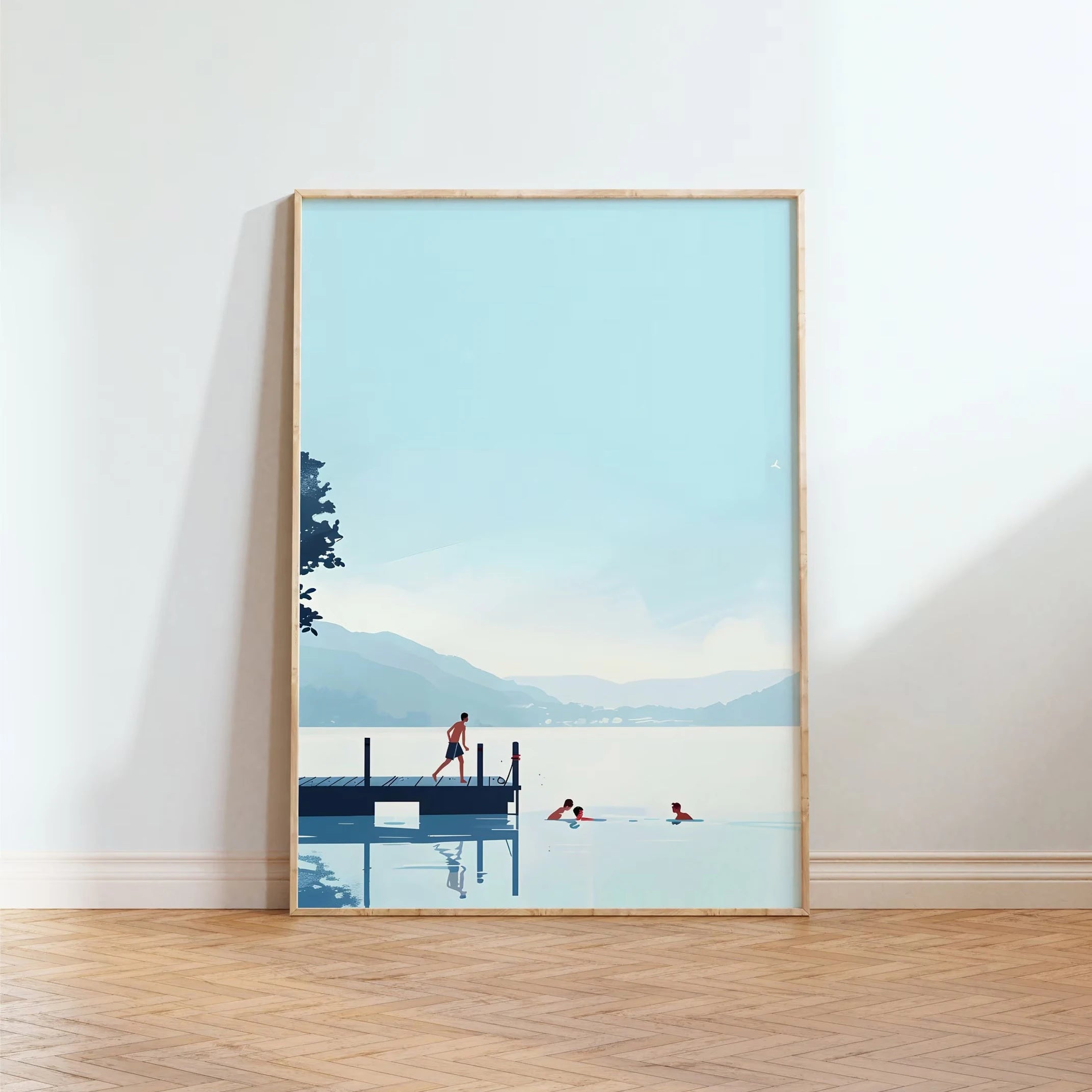 Summer Poolside Canvas Wall Art