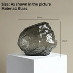 Rock-Texture Luxury Glass Vase