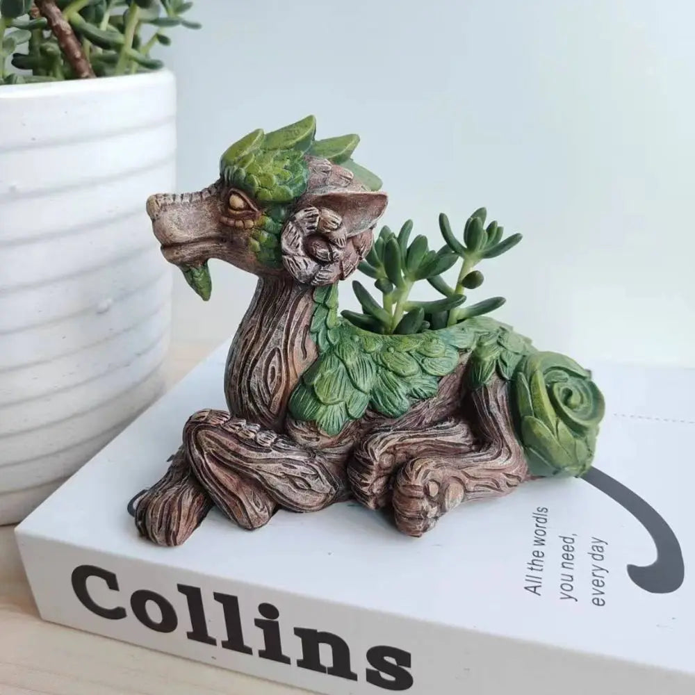 Dragon Resin Outdoor Planter — additional view