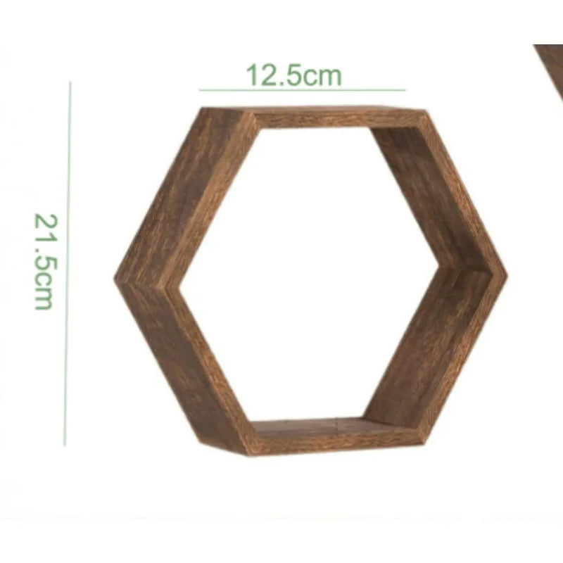 Hexagonal Floating Wall Shelves
